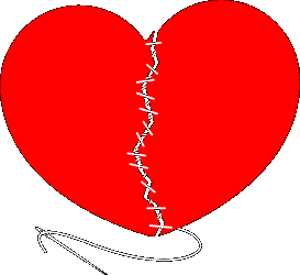 сшитое сердце нитками как в привороте